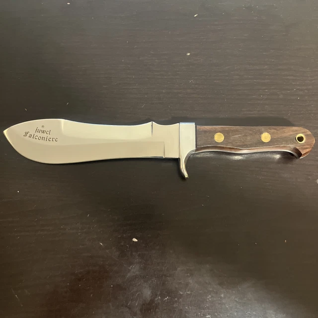Coltello Da Caccia Juwel Falconiere Con Fodero Made In Italy Old Fondo Di Magazz