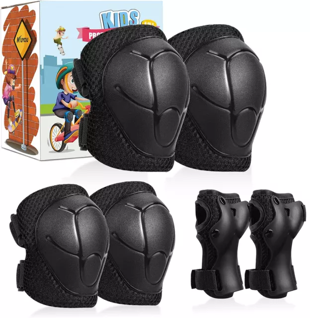 Kids Wrist Elbow Knee Pads Skateboard Roller Skate Bike Protective Gear Guard