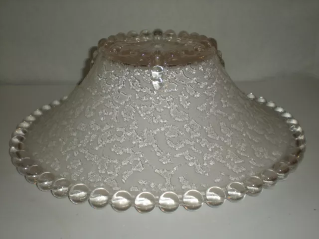 11 1/2" Ceiling Light Shade Art Deco Candlewick Patterned surface vtg
