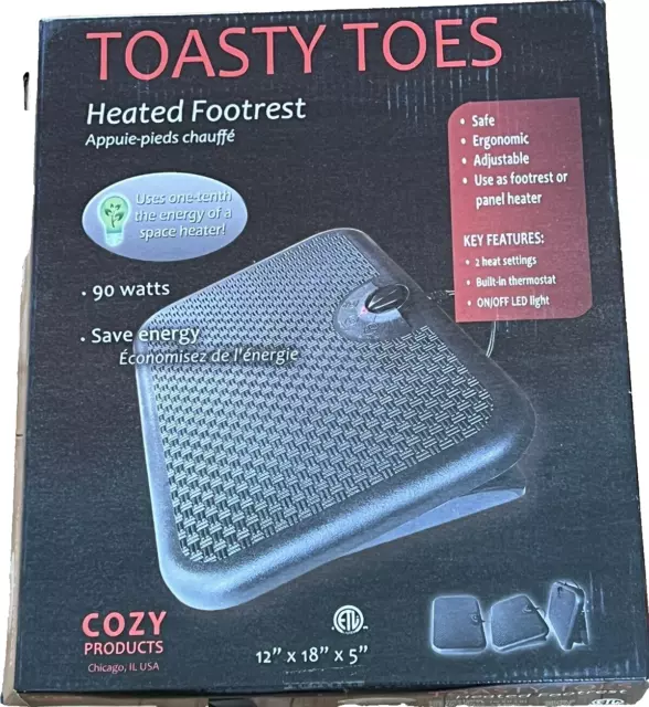 Indus Tool Indus-Tool Toasty Toes TT Heated Footrest Feet Foot Warmer Black 90W