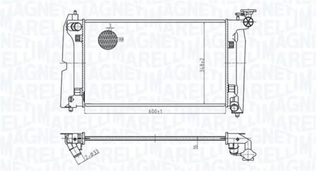 MAGNETI MARELLI Kühler Wasserkühler Motorkühlung Motorkühler 350213178300