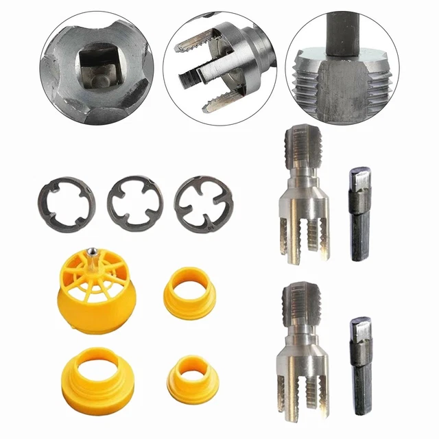 Outil De Filetage Interne Et Externe Intégré, Outil De Coupe De Filetage De Tuyau, Kit D'enfile-tuyau En PVC Compatible Avec Perceuse électrique, Outil De Fabrication De Filetage De Tuyaux Pour La