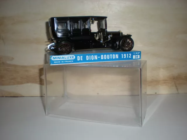MINIALUXE N°31 DE DION BOUTON 1912 1/43 Boîte plastique avec socle carton  TACOT