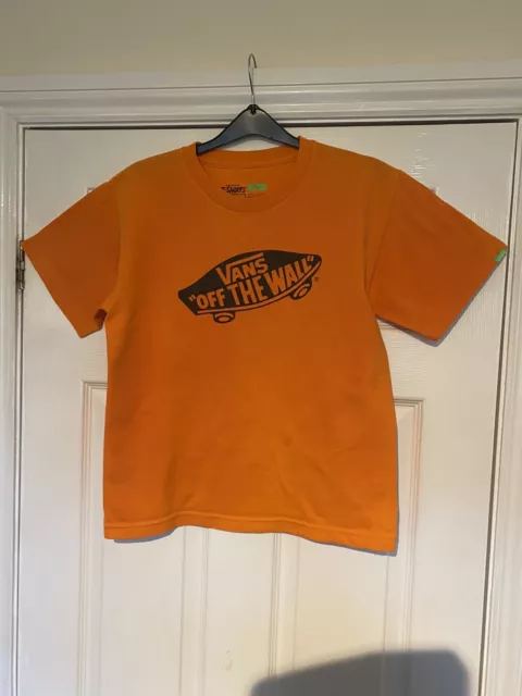 Vans Boys T-shirt Size Large Orange