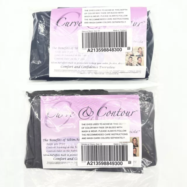 2 Breezies Curve & Contour Smoothing Shape Thigh Slimmer A213598 Plus 1X READ!!