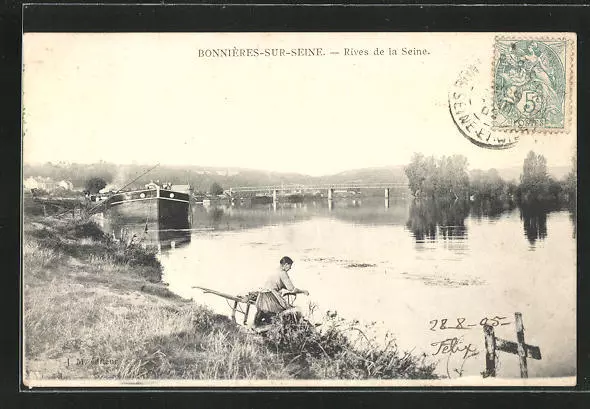 CPA Bonnieres-sur-Seine, Rives de la Seine 1905