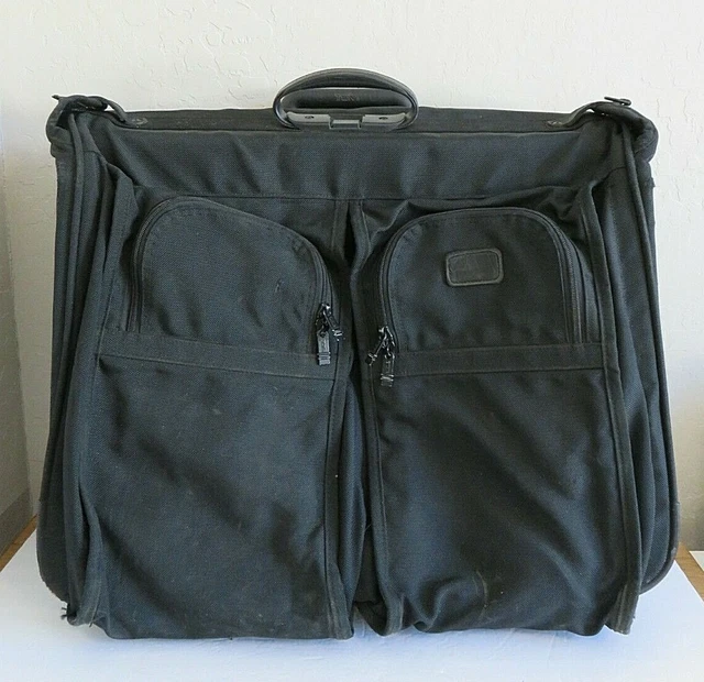 Tumi Alpha Wheeled Rolling Garment Bag Fold Over Black Nylon 24"