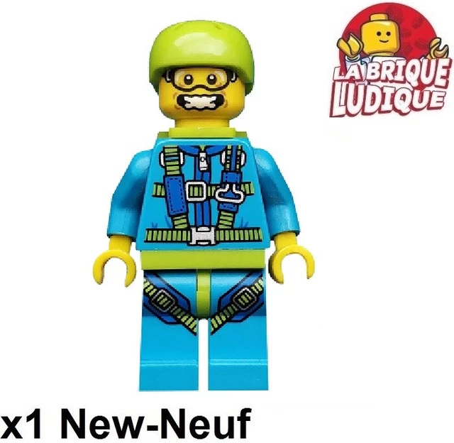 LEGO FIGURINE MINIFIG serie 10 parachutiste Skydiver casque lime col150 NEUF EUR 3,39 PicClick FR