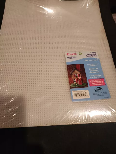 7 Mesh Clear Plastic Canvas 3 Sheets by Darice 10.5 x 13.5 Inches