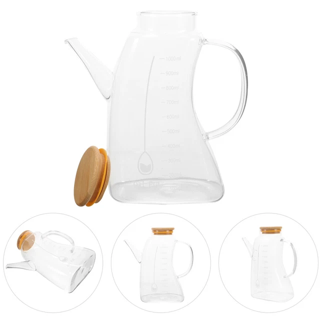 OLIVAE® Oliera Antigoccia In Vetro Borosilicato 250ml - Dispenser Per Olio E Aceto Da Tavolo