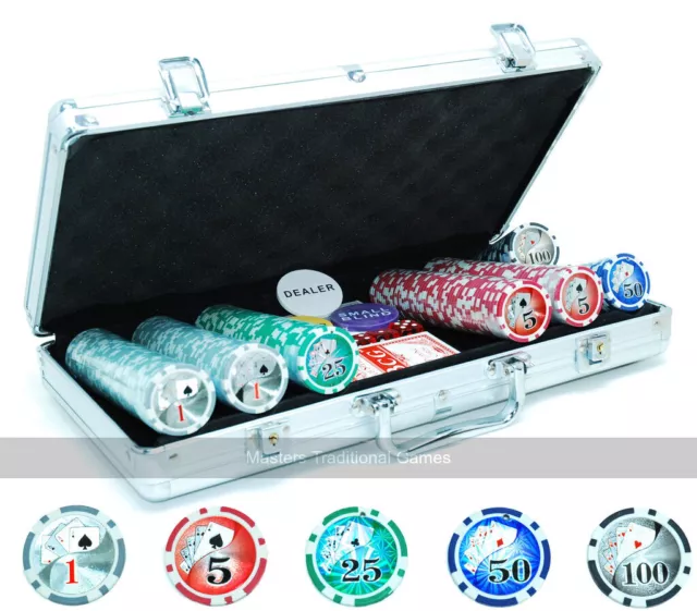 Texas Hold'em Deluxe Poker Set in Aluminiumhülle mit 300 Chips