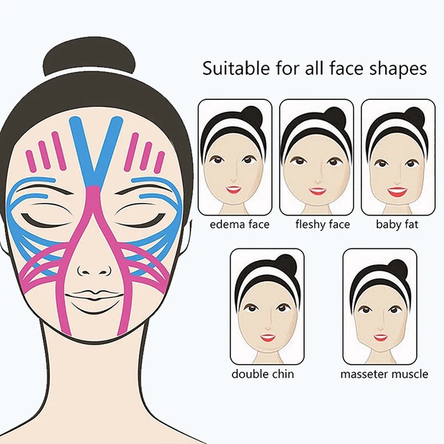 Facial Lift Tape Forehead Face Anti Wrinkle Remover Belt Sticker Sports Tape ~~