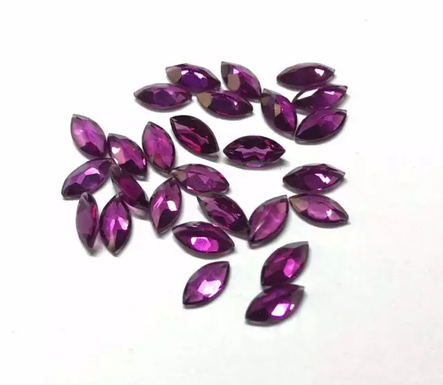 20 pcs AAA+ Natural Rhodolite Garnet 4x2mm Marquise Faceted Cut Loose Gemstone