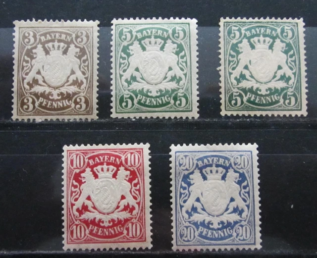 Briefmarken Altdeutschland Bayern 1888 -1900 Mi. 54/55/56/57 postfrisch