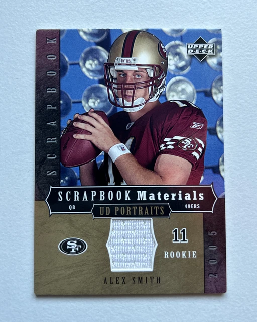 Alex Smith 2005 Upper Deck Ud Portraits Scrapbook Materials Rookie Jersey Rc