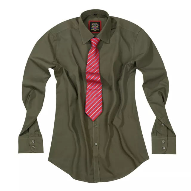 Mens Shirt,Military GREEN Formal or Casual Weekender,Slightly Tapered Fit - Sale