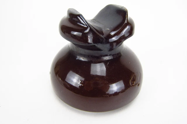 Locke Large Brown Porcelain Insulator 5 1/2" Diameter