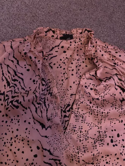 River Island Size 14 Peachy/gold Blouse