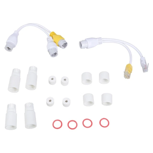 2-IN-1 NETWORKING CABLING Connector RJ45 Connector for Security Camera ...