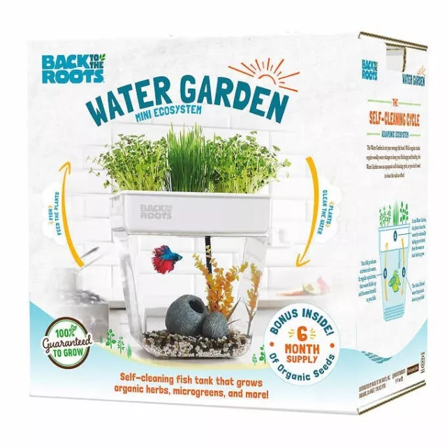 Back To The Roots Water Garden Mini Ecosystem Fish Tank & Garden**New**