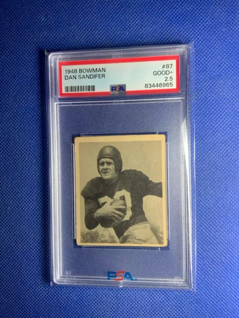 1948 Bowman #87 Dan Sandifer Rookie SP Washington Redskins PSA 2.5