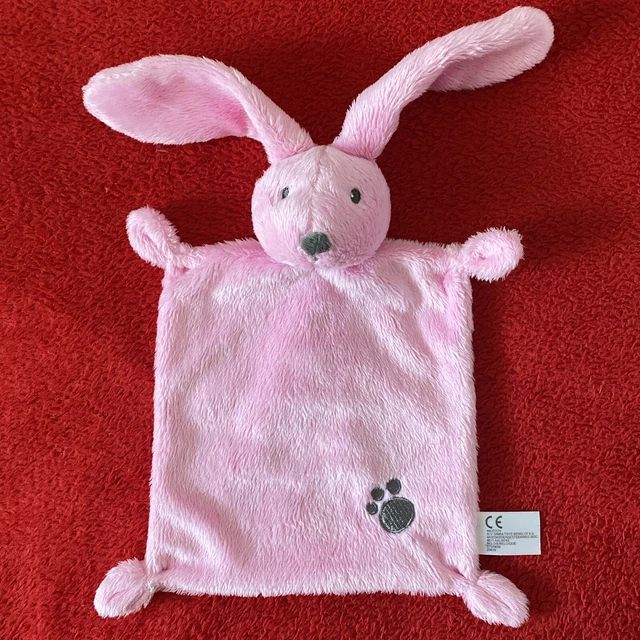 🇫🇷Doudou Lapin Rose Fushia Gris Anthracite Empreinte SIMBA TOYS NICOTOY NEUF