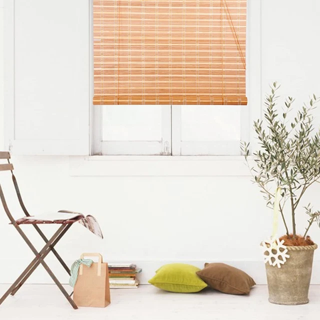 Natural Bamboo Roll up Window Blind Roman Shade Sun Shade WB-9A1 (W72 X H72)