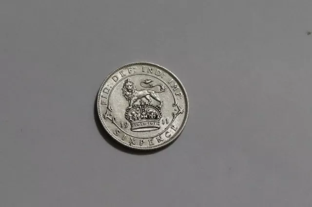 UK GB 6 PENCE 1911 Davies 1863 die 2B HIGH GRADE B40 YL11