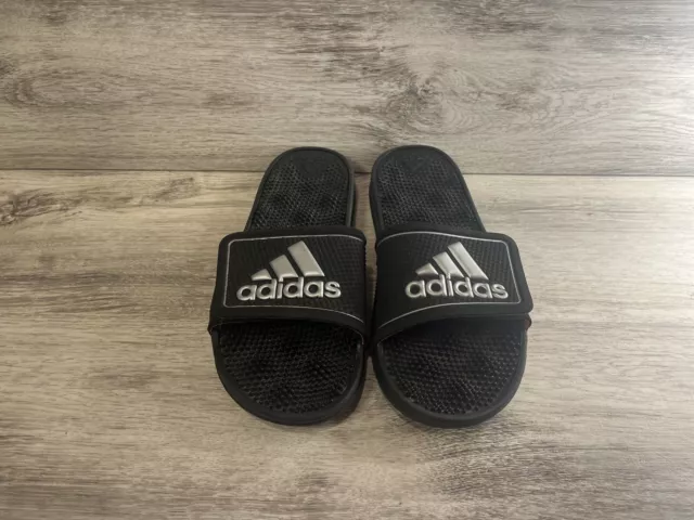 Adidas Adissage Fade Slides Slip On Black Pink Womens Size 8