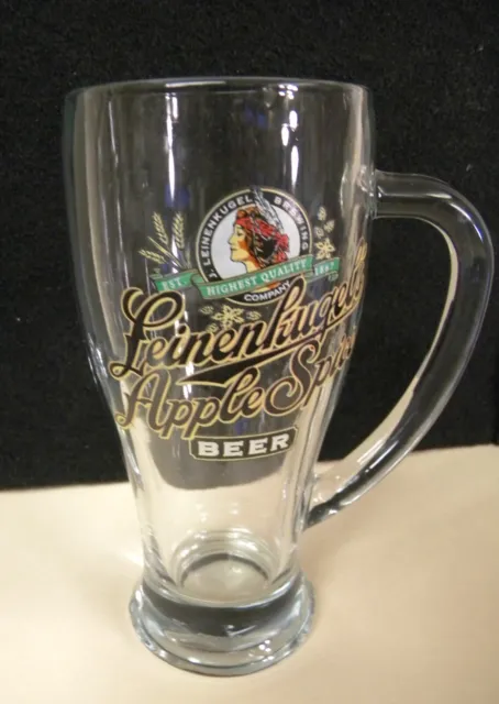 Leinenkugel's Apple Spice Beer Collector 14oz Glass Mug with Handle Limited Time