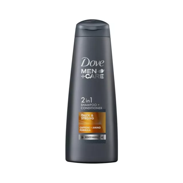 Dove Men+Care Shampooing et après-shampooing 2 en 1 épais et fort, 340 ml