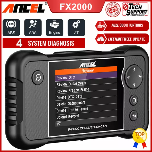 Ancel FX2000 Car OBD2 Scanner Code Reader Check Engine SRS ABS Diagnostic Tool