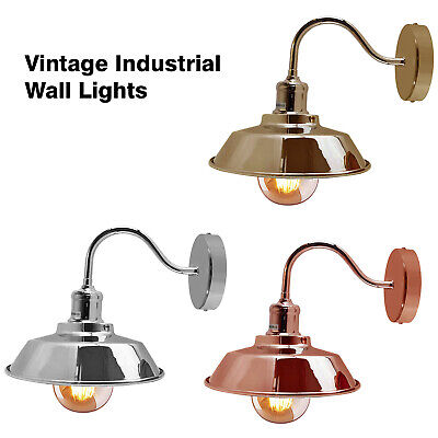 Moderno Vintage Industriale da Parete Luce Muro Applique Lampada Armatura UK
