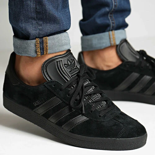 ADIDAS ORIGINALS MENS Gazelle Trainers Core Black Size 7 8 9 10 11