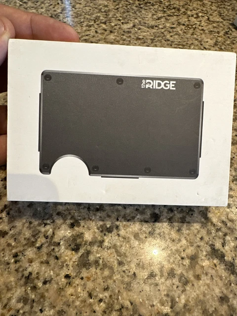 the ridge wallet - gunmetal color cash strap OPEN BOX  NEW