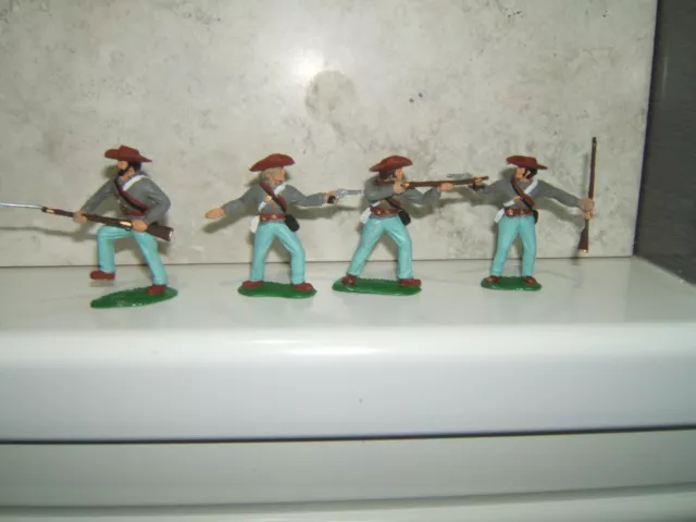 Timpo toy sldiers ACW Confederate infantry