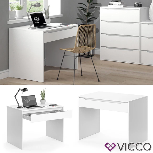 BUREAU EN ANGLE blanc table de travail pivotant 90° bureau informatique