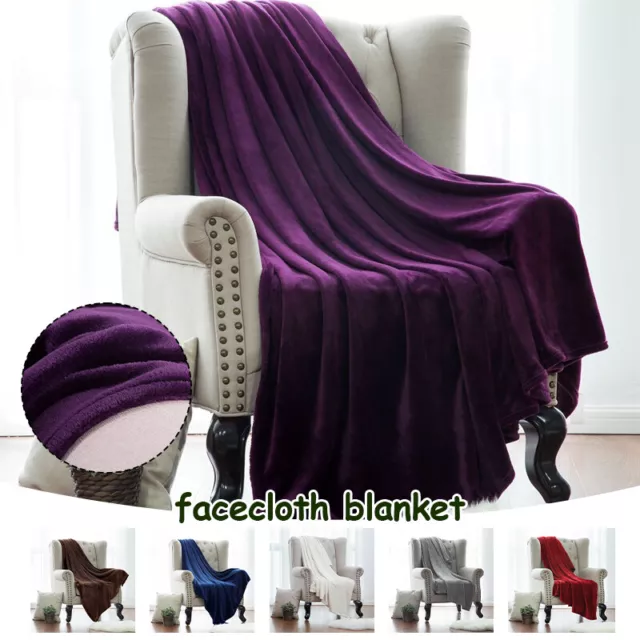 Warm Fleece Throw Soft Sofa Bed Fuzzy Blanket Luxury Quilt Fall and Winter NEW