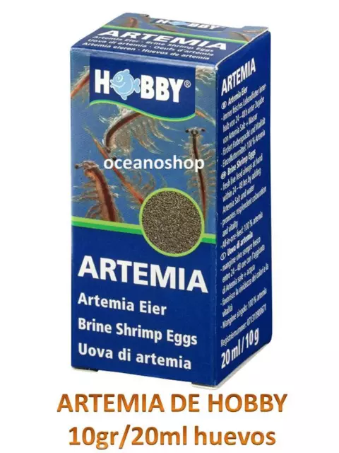 HUEVOS DE ARTEMIA HOBBY 20ML salina para CRIA comida peces acuario eclosion