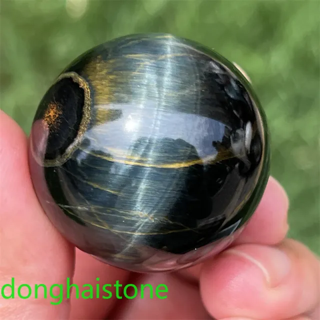 29mm+ 1pc Natural Blue Tiger’s Eye Jasper sphere quartz crystal Ball Healing 1pc