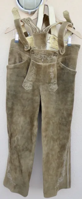 Pantaloni in pelle di cervo semi costume LG COT. 99 cm fascia aperta 104 cm esterna 100 cm