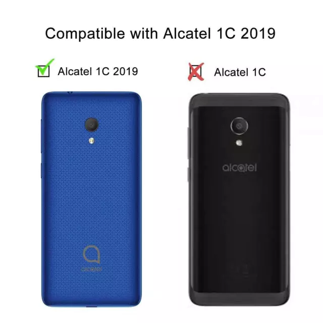 For Alcatel 1C 2019 5003D Genuine Black Clear TPU Gel Silicone Phone Case Cover 2