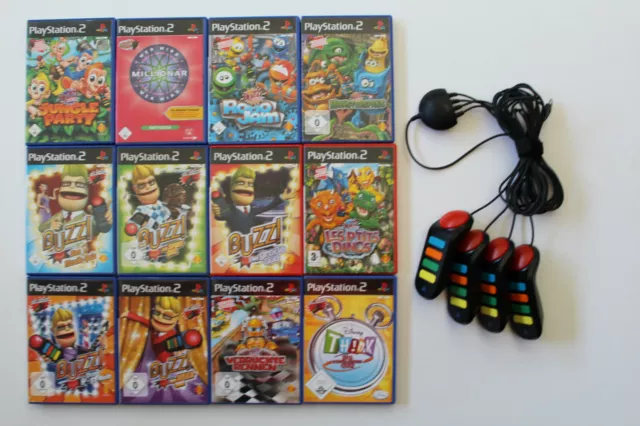 Playstation 2 PS2 Buzz Spiel / Buzzer nach Wahl Junior, Monsterspaß, Quiz, Party