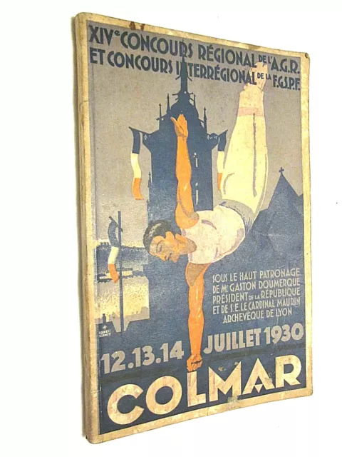 ALSACE: XIVe CONCOURS DE GYMNASTIQUE COLMAR 1930