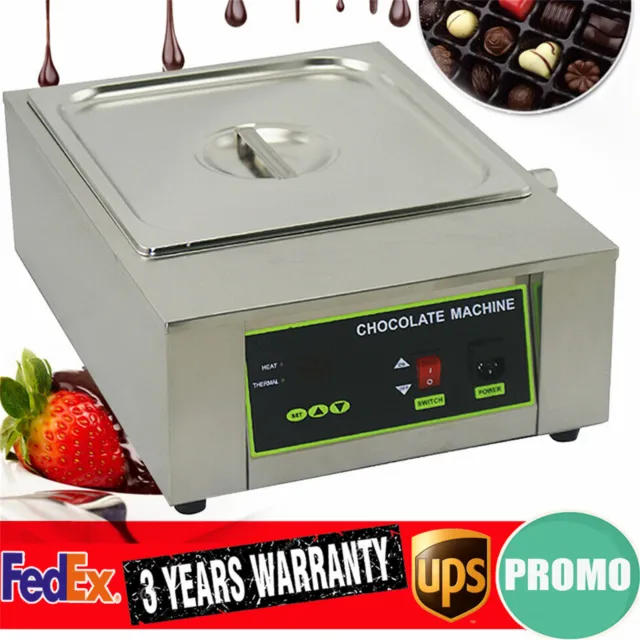 Commercial Electric Chocolate Tempering Machine Melter Maker &1 Melting Pot 8KG