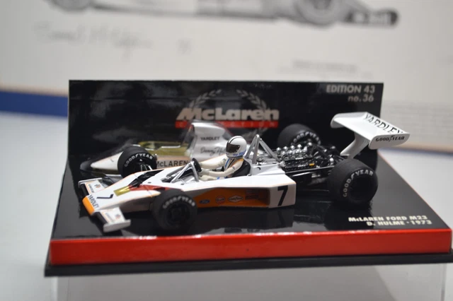 Minichamps 1:43 - Voiture Miniature - McLaren Ford M23 J. Hunt 1973 - Édition Limitée 1 Sur 2 304 Pieces