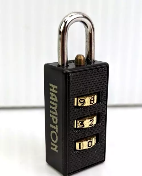 Hampton Travel Combination Lock Luggage Security 2" Backpack 2 pack