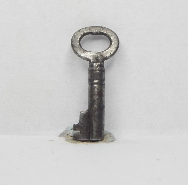 Antique Victorian cabinet Key 1.25 inch  Gothic box Caddy  drawer bw