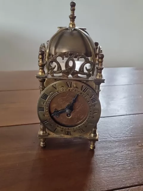 Vintage SMITHS Brass Lantern Clock - Smiths 8 Day - Carriage Clock