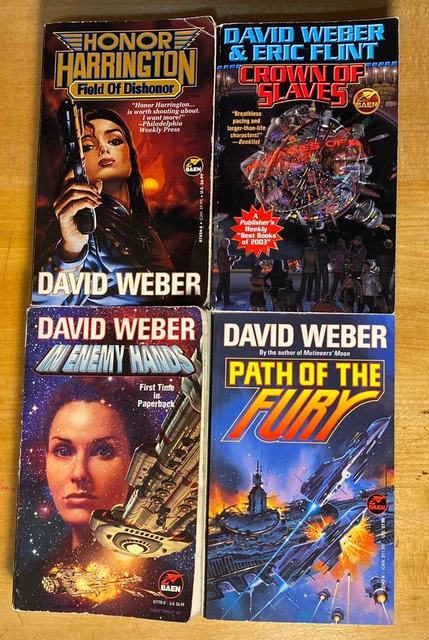 David Weber lot 4 pb: Honor Harrington, In Enemy Hands, Path of Fury, Eric Flint